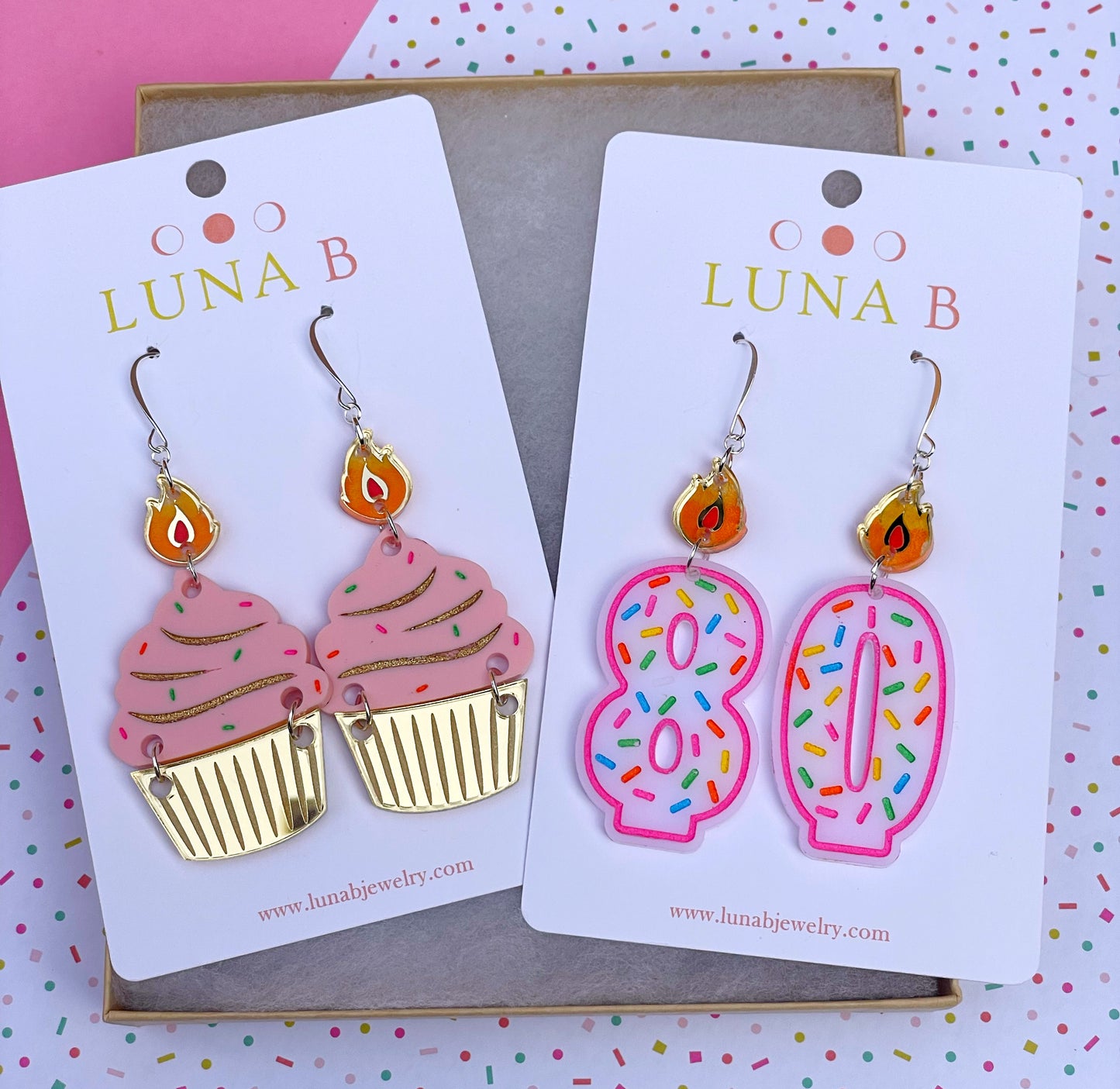 Custom Birthday Candle Earrings
