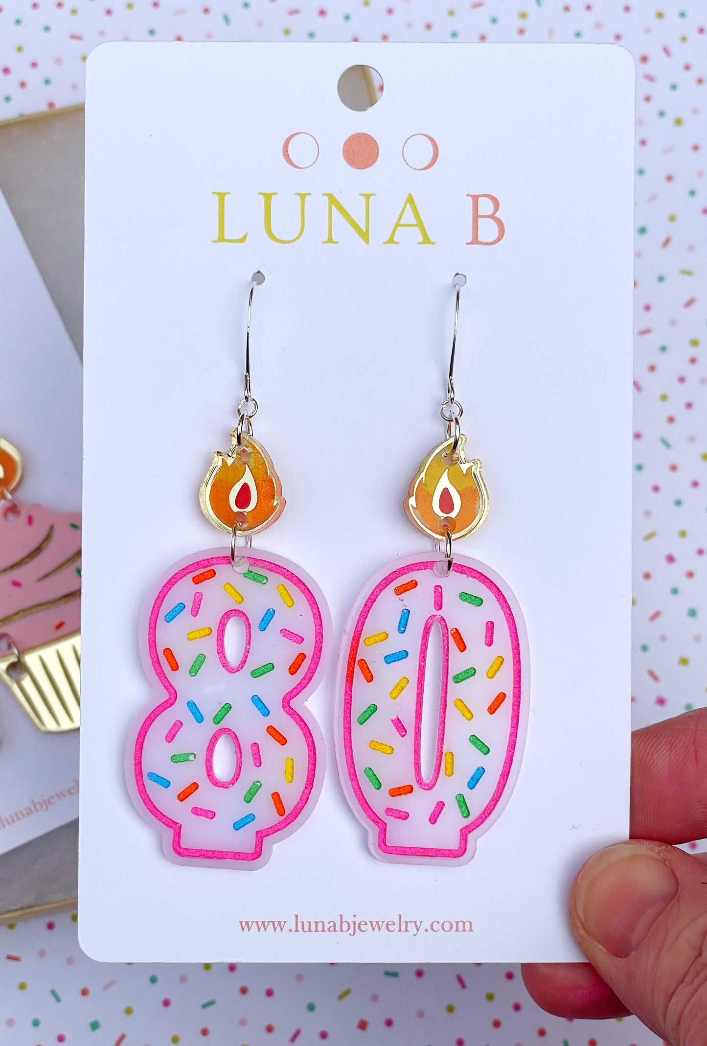 Custom Birthday Candle Earrings