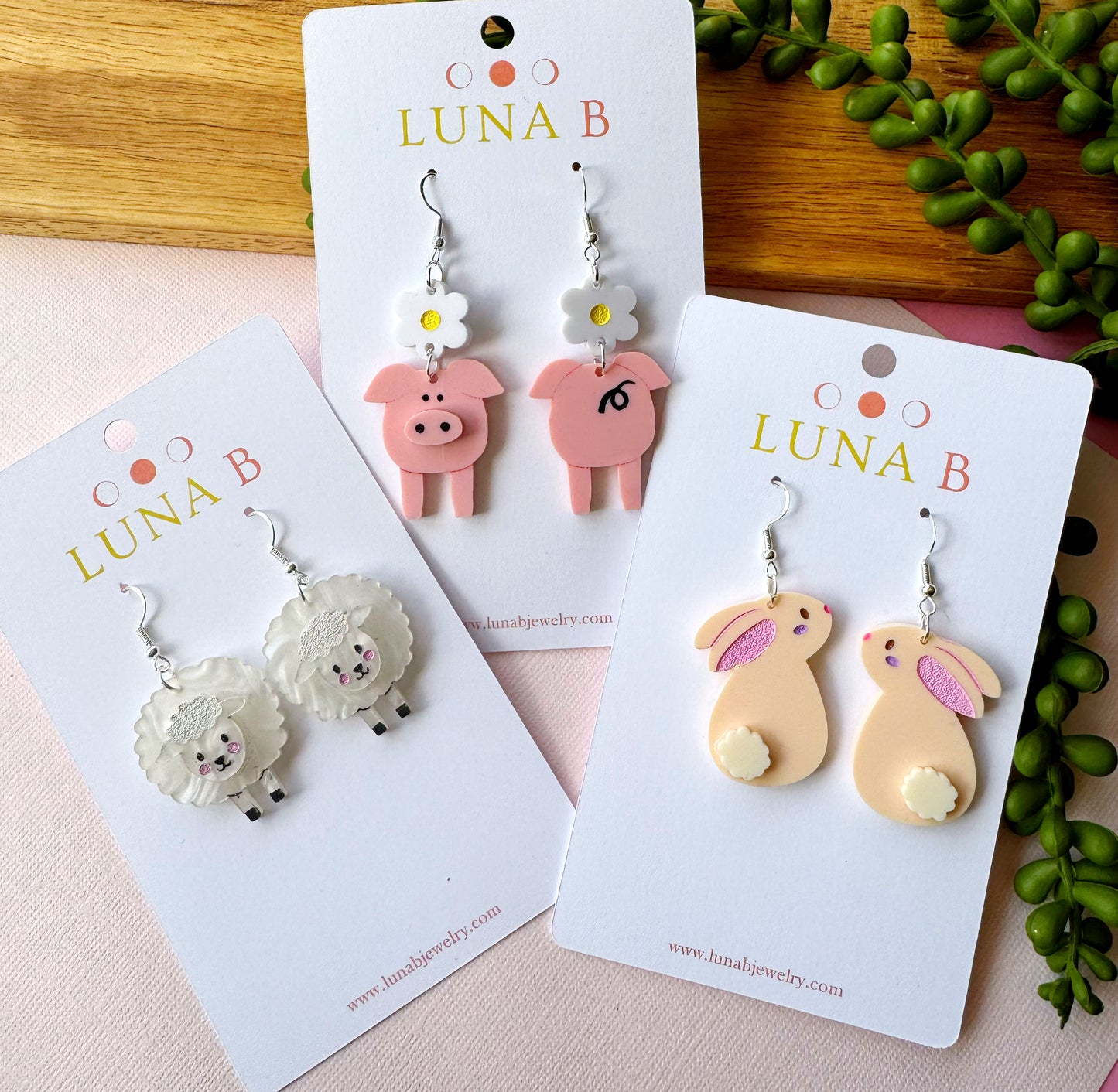 Fluffy Sheep Earrings