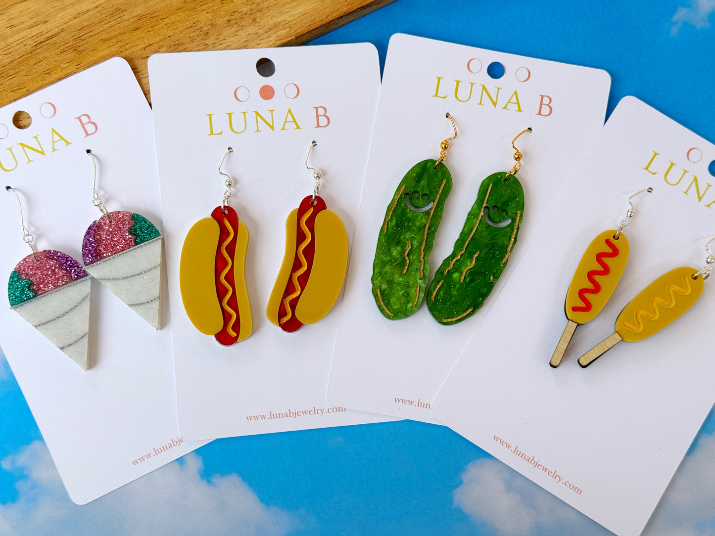 Corn Dog Pronto Pup Earrings