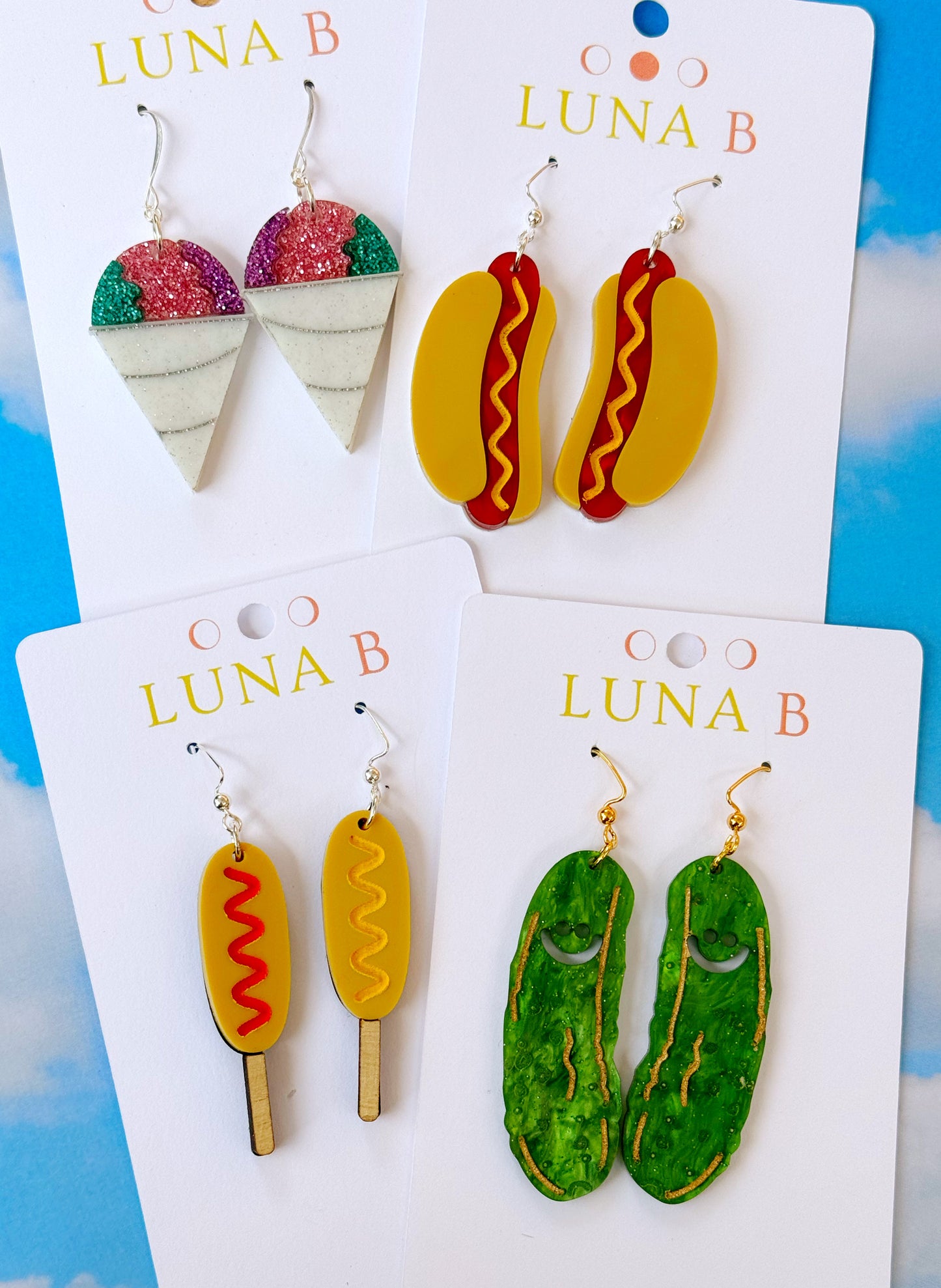 Corn Dog Pronto Pup Earrings