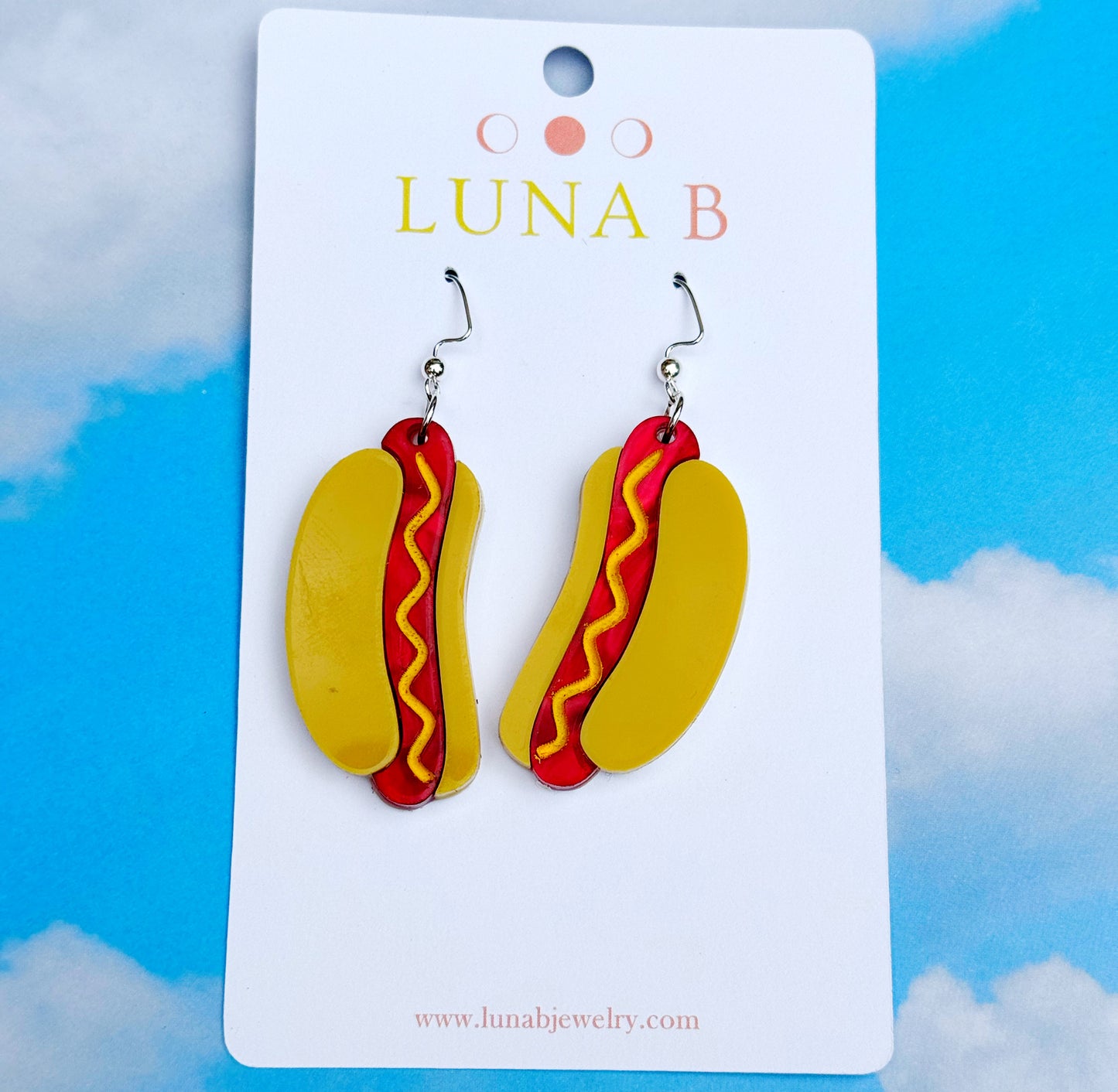 Hot Dog Earrings – Acrylic Glizzy Jewelry for Food Lovers
