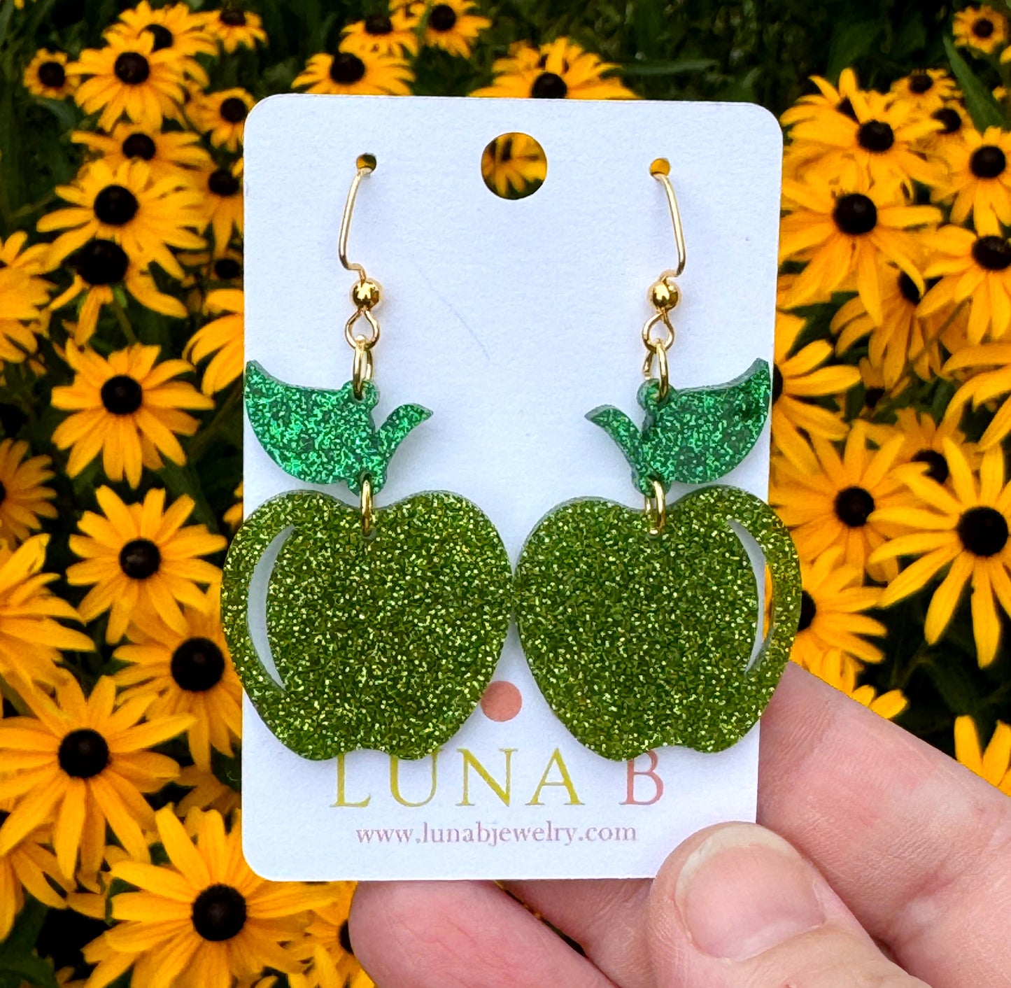 Apple Earrings in Red or Green