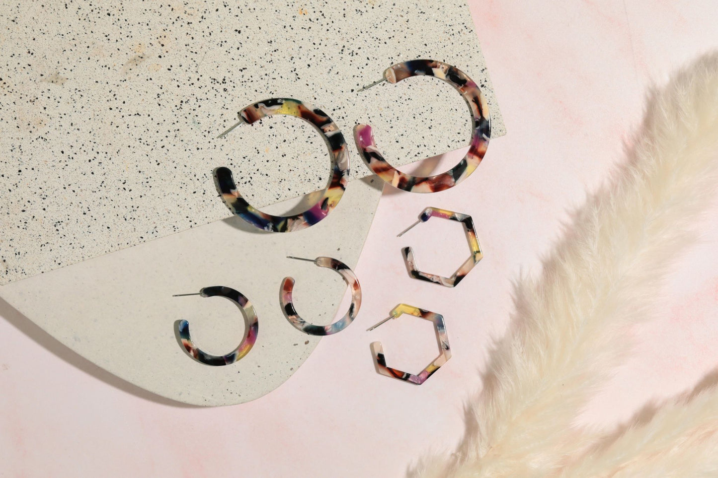 Acetate Hoops Hexagon