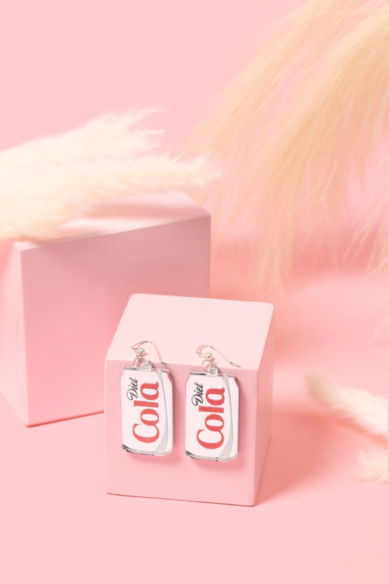 Diet Coke Earrings – Shiny Silver Soda Can Jewelry for Cool Girls