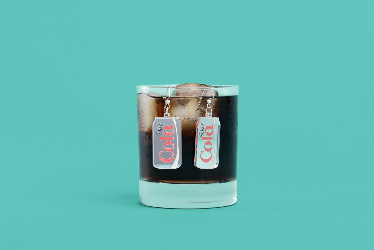 Diet Coke Earrings – Shiny Silver Soda Can Jewelry for Cool Girls