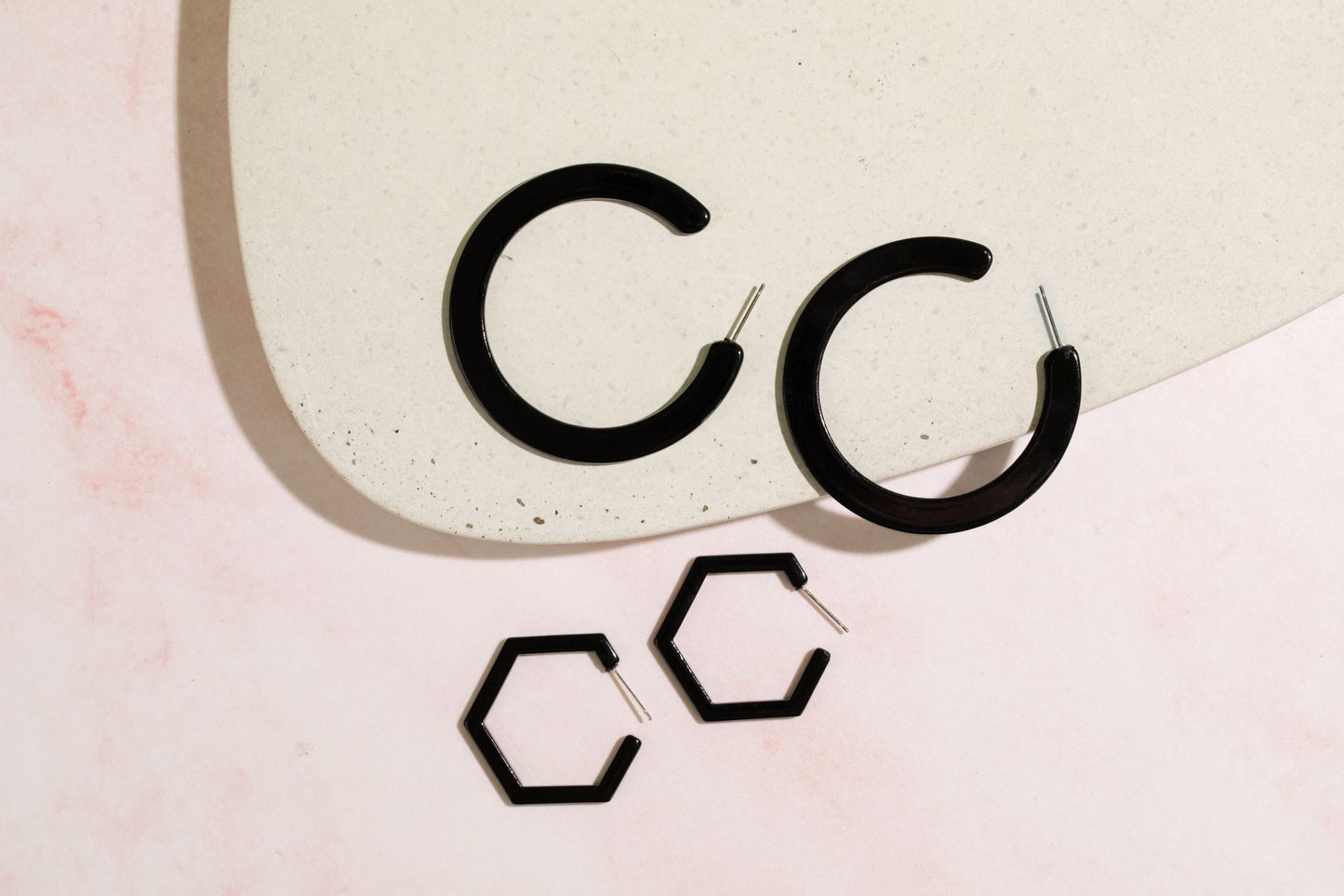 Acetate Hoops Hexagon