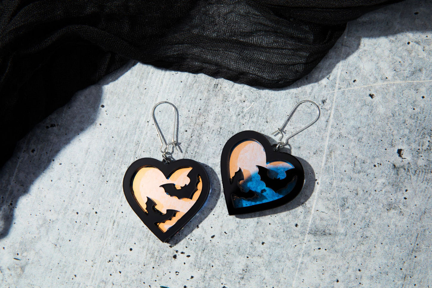 It's Freakin' Bats! Bats in Hearts Earrings