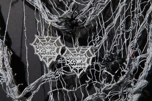 Spooky Babe Mirrored Earrings