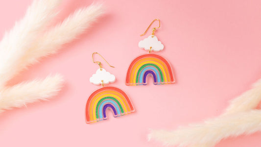 Rainbow & Cloud Pride Earrings - LGBTQ+ Pride Earrings
