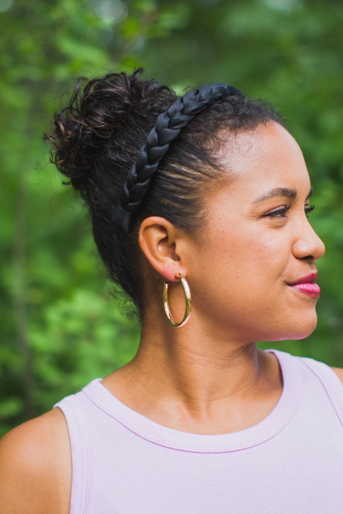 Gold Tube Hoop Earrings