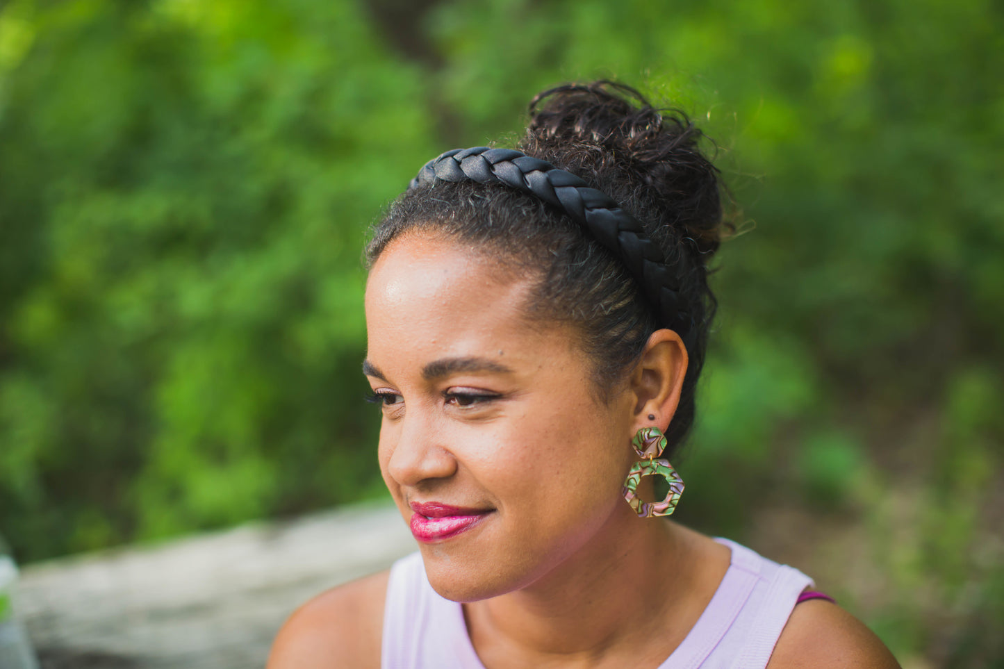 Double Hexagon Post Earrings