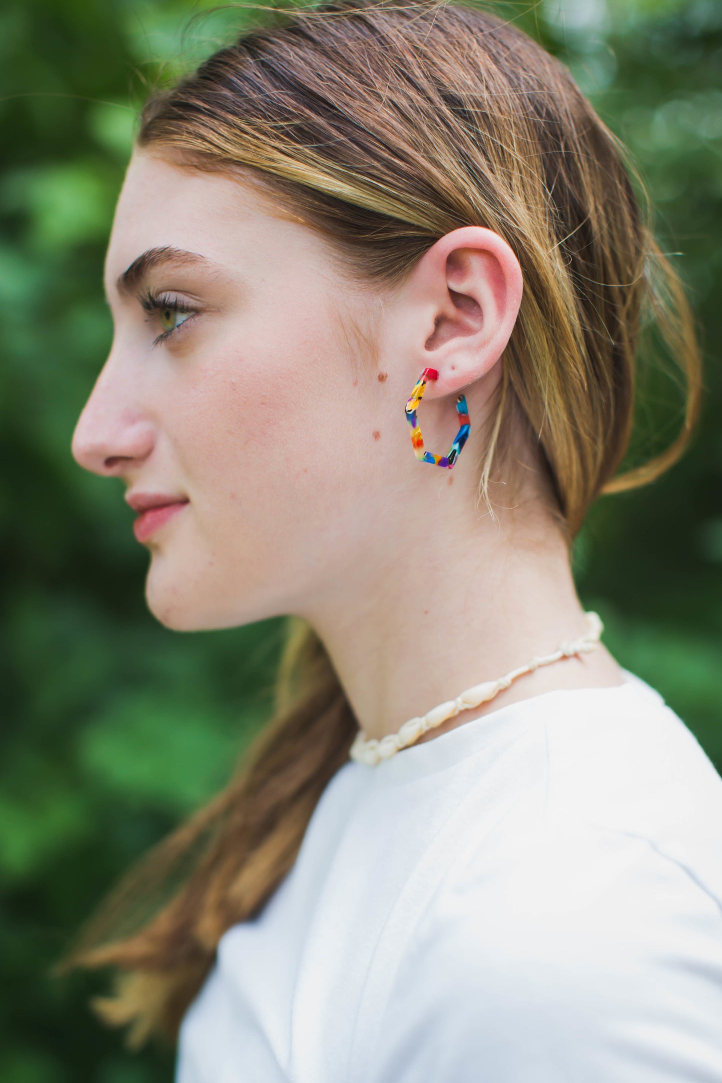 Acetate Hoops Hexagon