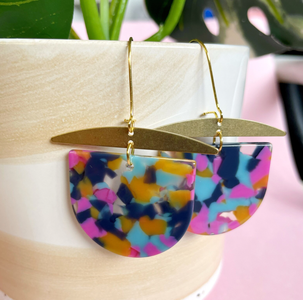 Beach Club Acetate Earrings
