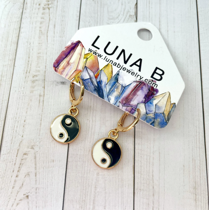 Yin Yang Drop Earrings