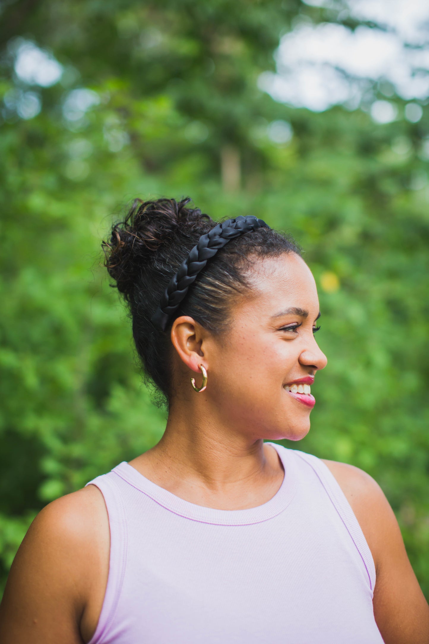 Gold Tube Hoop Earrings