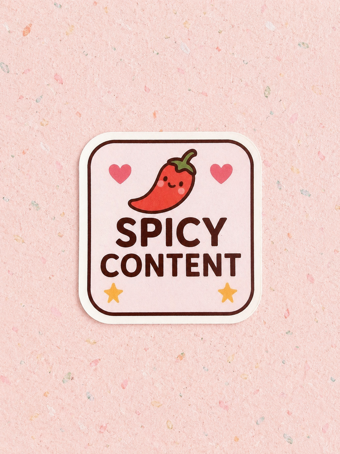 Spicy Content Vinyl Sticker | Cute Kawaii Chili Pepper