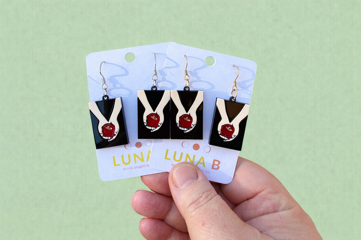 Vampire Romance Book Cover Earrings – Gothic Apple Laser Cut Dangles