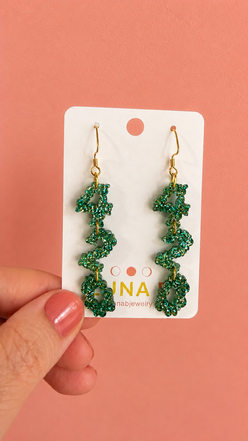420 Glitter Weed Leaf Dangle Earrings | Cannabis Jewelry