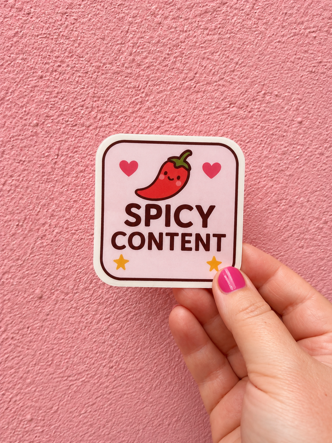 Spicy Content Vinyl Sticker | Cute Kawaii Chili Pepper
