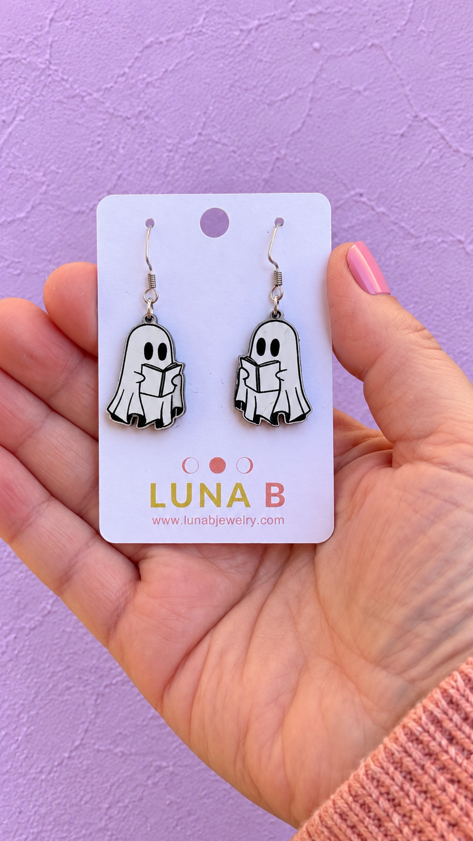 Boo-kish Ghost Reading Earrings