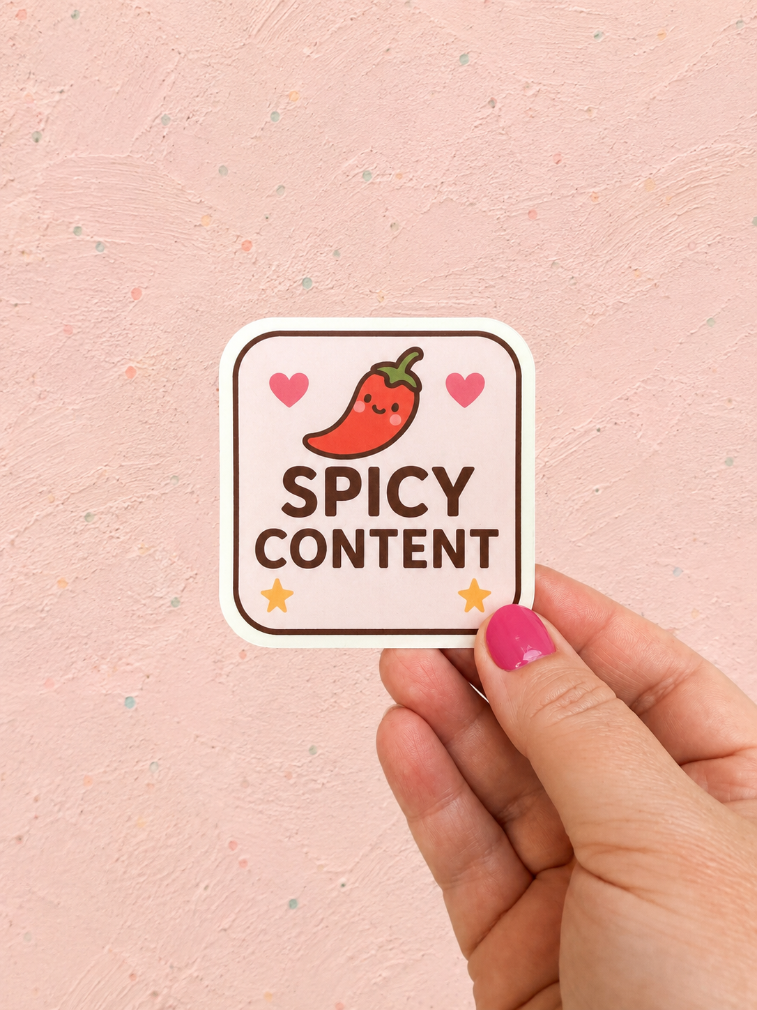 Spicy Content Vinyl Sticker | Cute Kawaii Chili Pepper