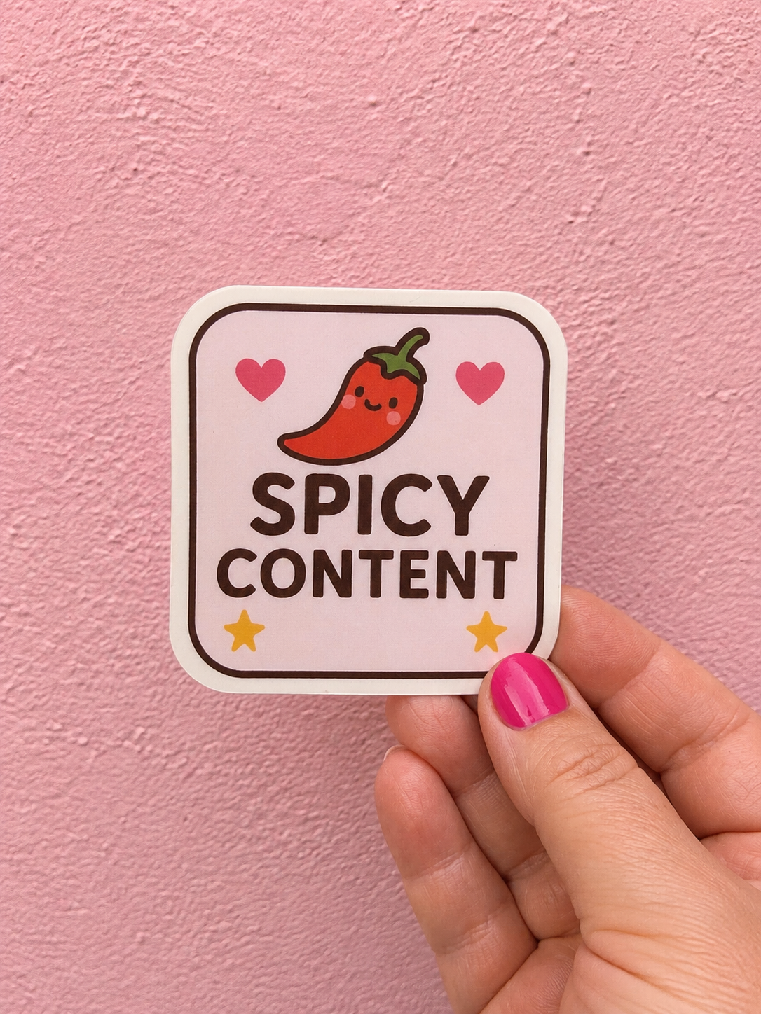 Spicy Content Vinyl Sticker | Cute Kawaii Chili Pepper