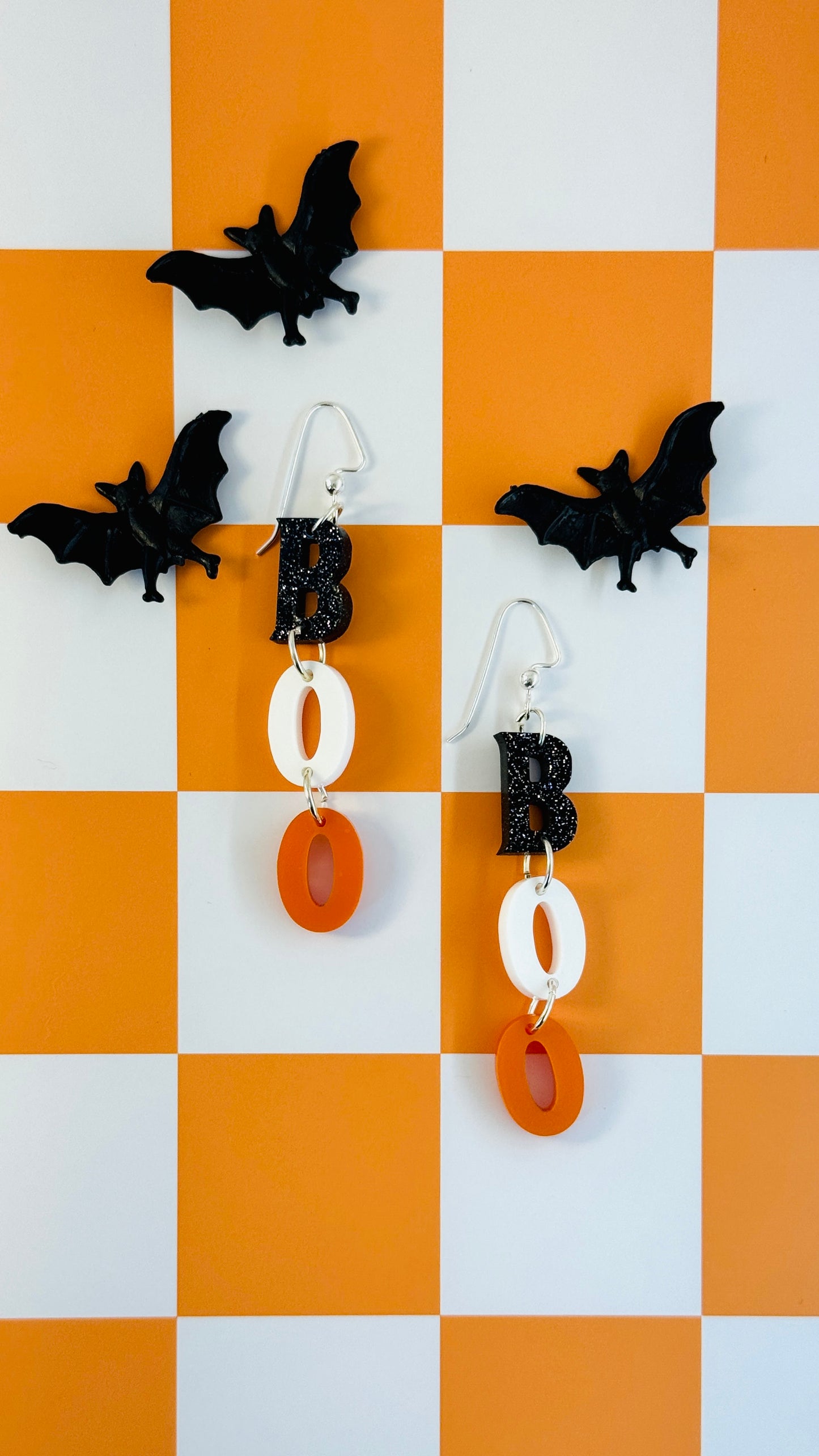 BOO Halloween Earrings – Cute Spooky Statement Jewelry for Sensitive Ears