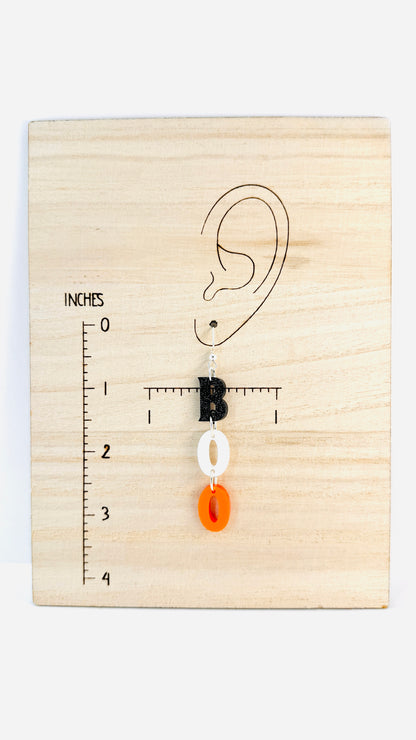 BOO Halloween Earrings – Cute Spooky Statement Jewelry for Sensitive Ears