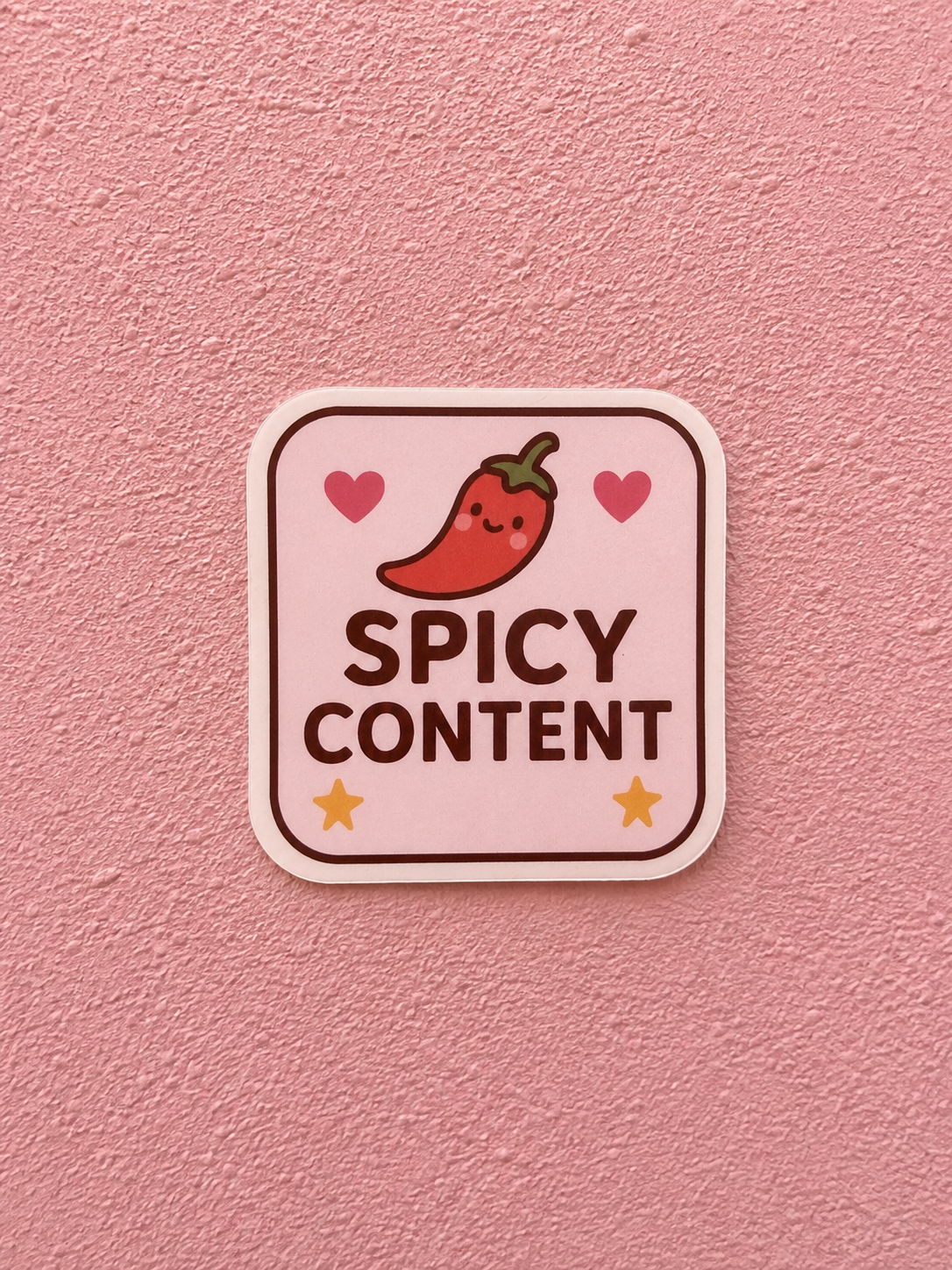 Spicy Content Vinyl Sticker | Cute Kawaii Chili Pepper