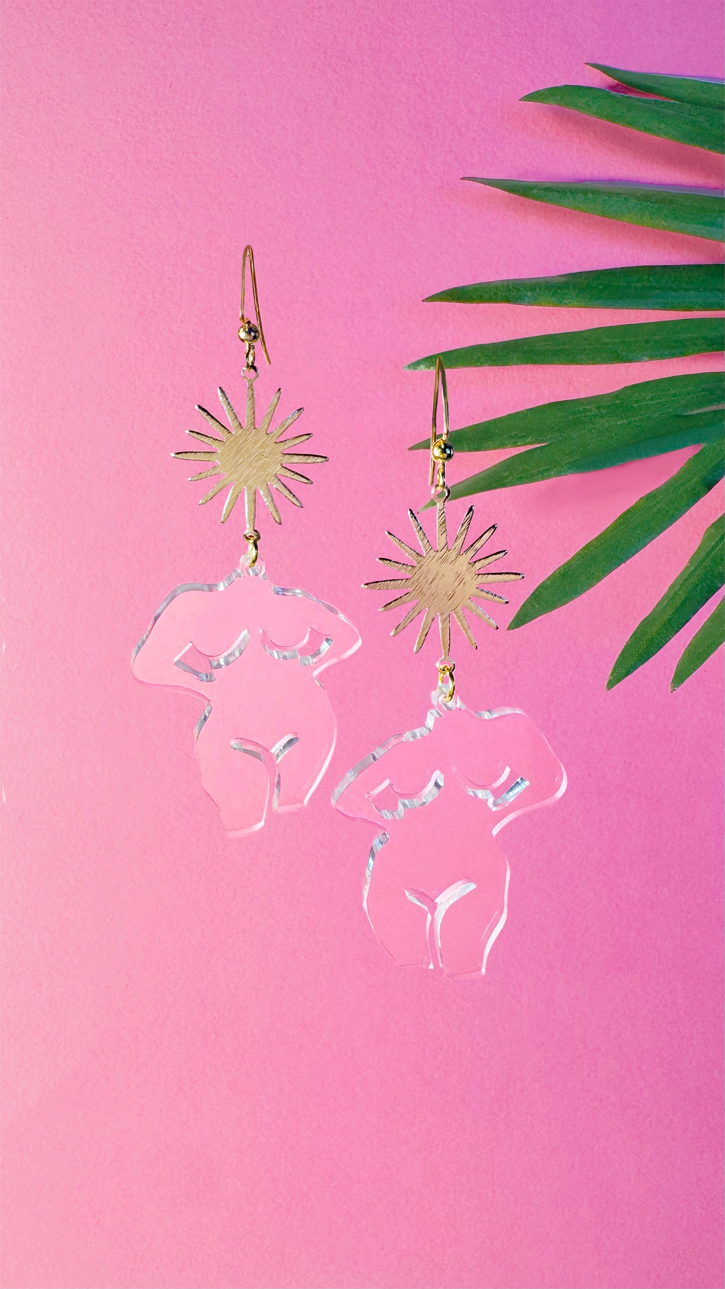 Crowned Goddess Earrings – Body-Positive Celestial Statement Jewelry