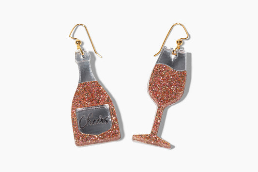 Rosé Champagne Celebration Earrings