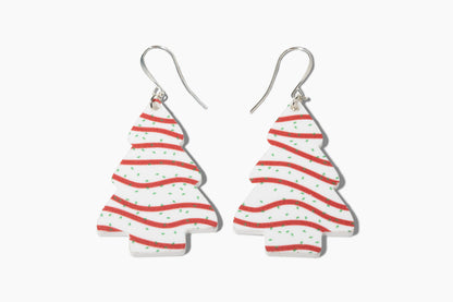 Holiday Snack Cake Tree Earrings