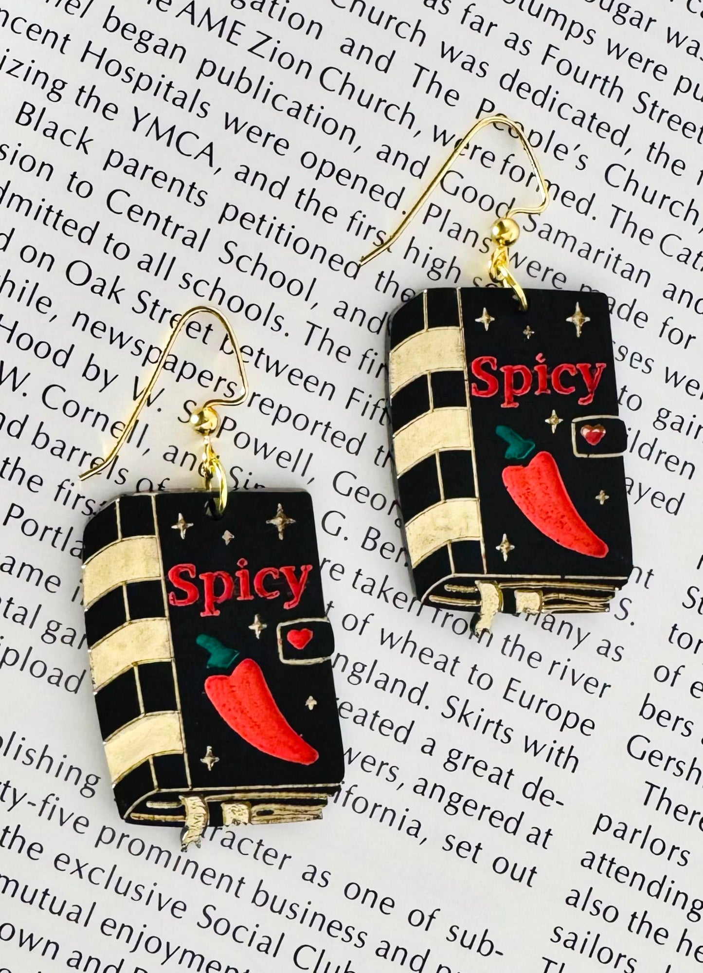 Spicy Romance Novel Earrings