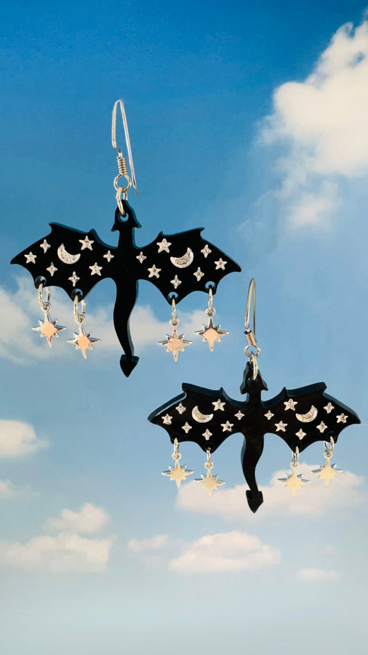 Dragon Romantasy Earrings – Gold or Silver Details