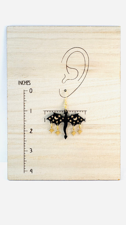 Dragon Romantasy Earrings – Gold or Silver Details