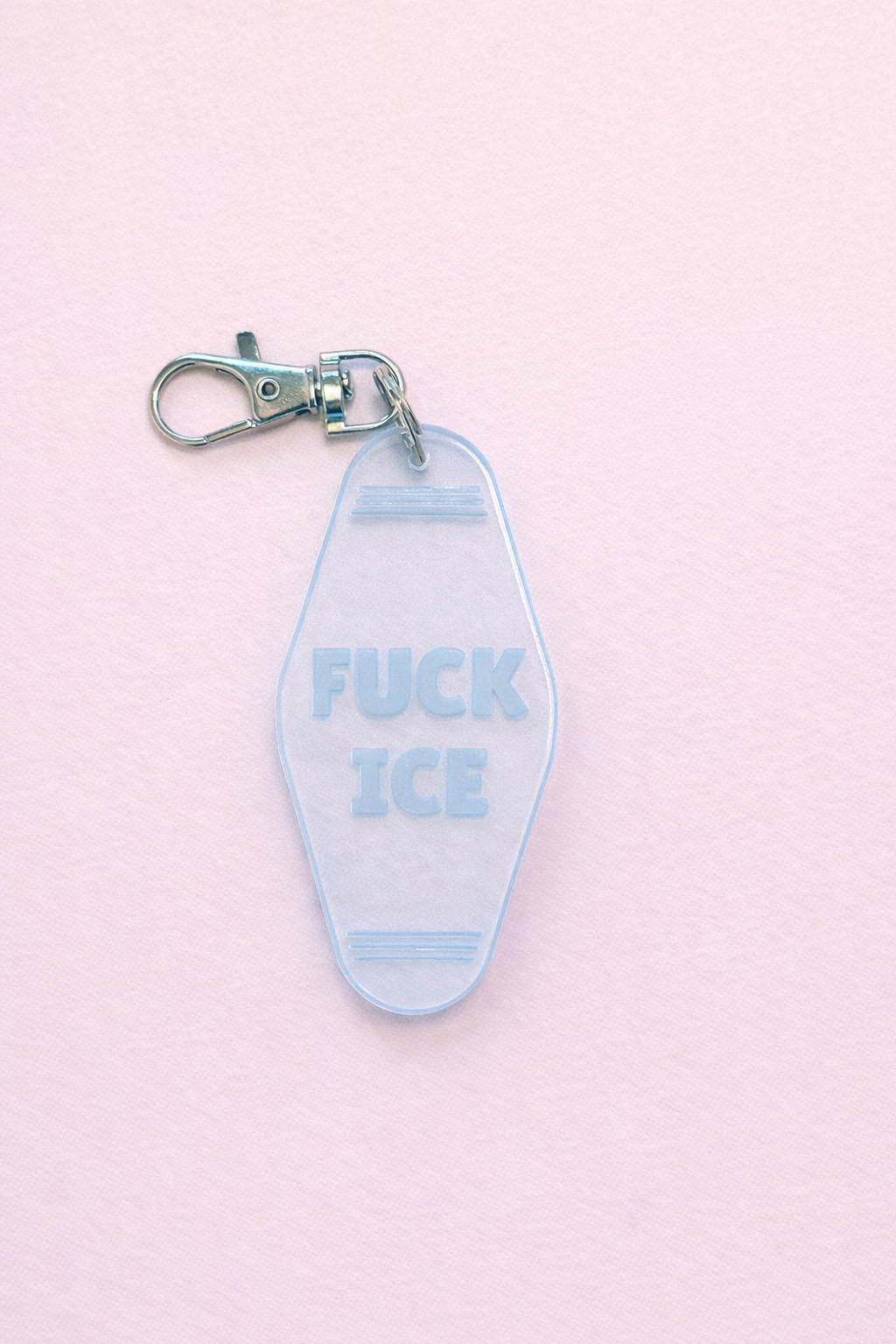 Fuck ICE Motel Keychain