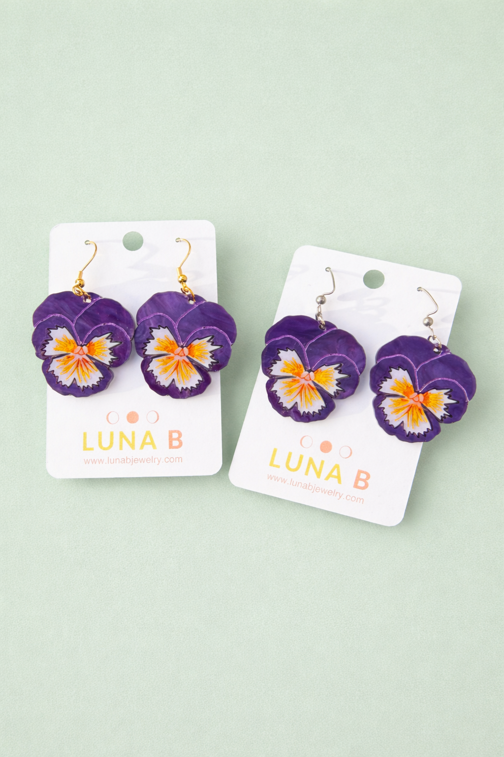 Purple Pansy Earrings – Handmade Floral Statement Earrings | Mother’s Day Gift