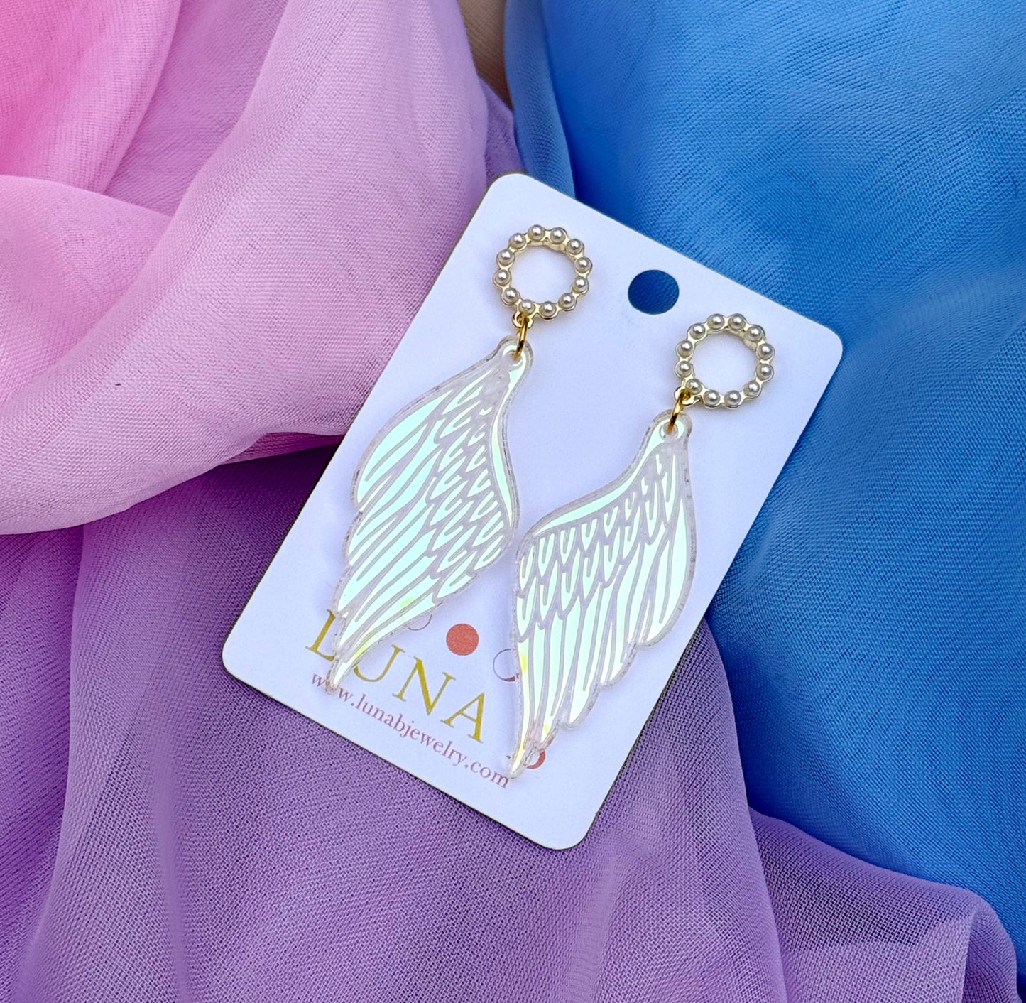 Angel Wing and Halo Earrings