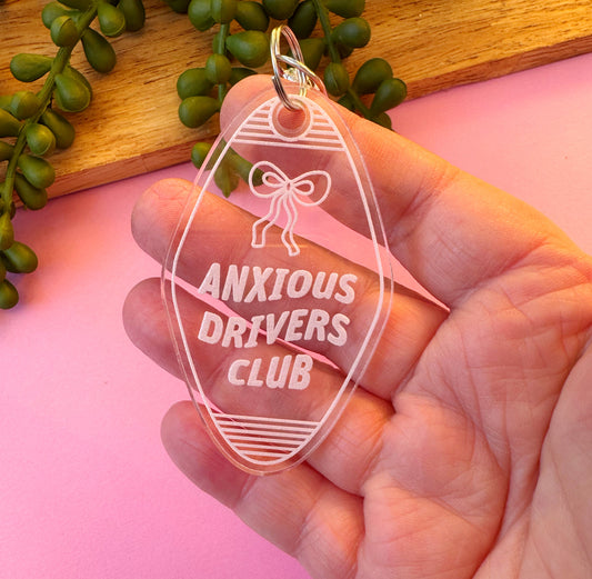 Anxious Drivers Club Motel Keychain