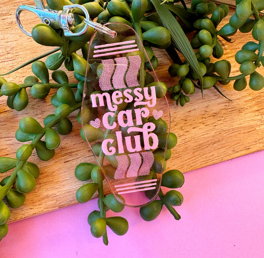 Messy Car Club Motel Keychain