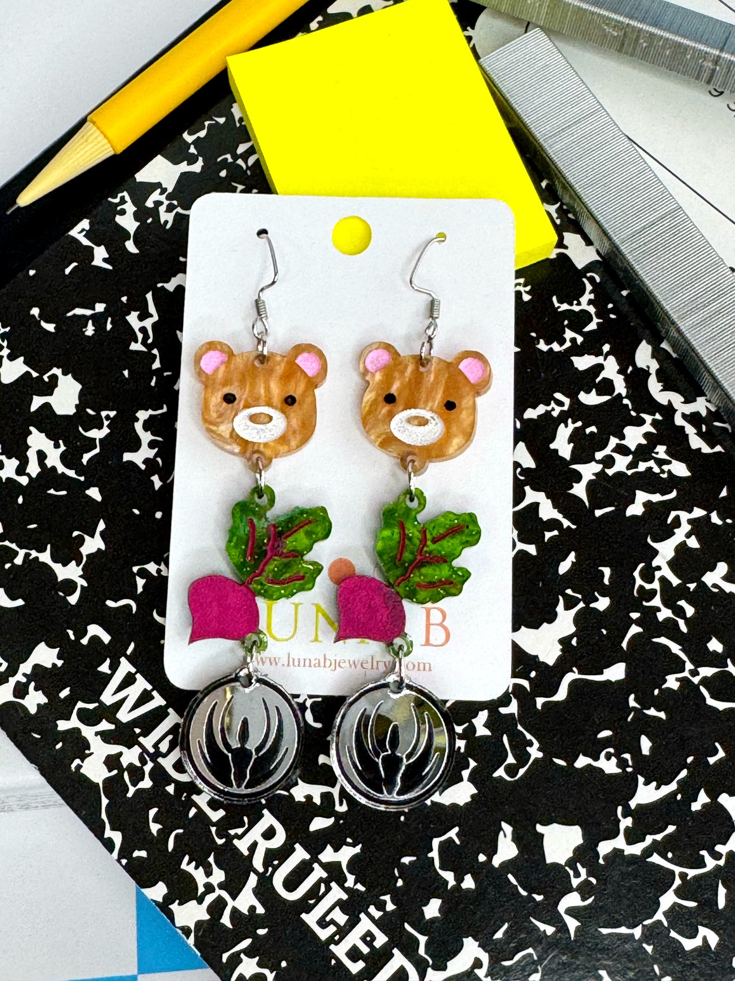 Bears, Beets, Battlestar Galactica Earrings | The Office Earrings