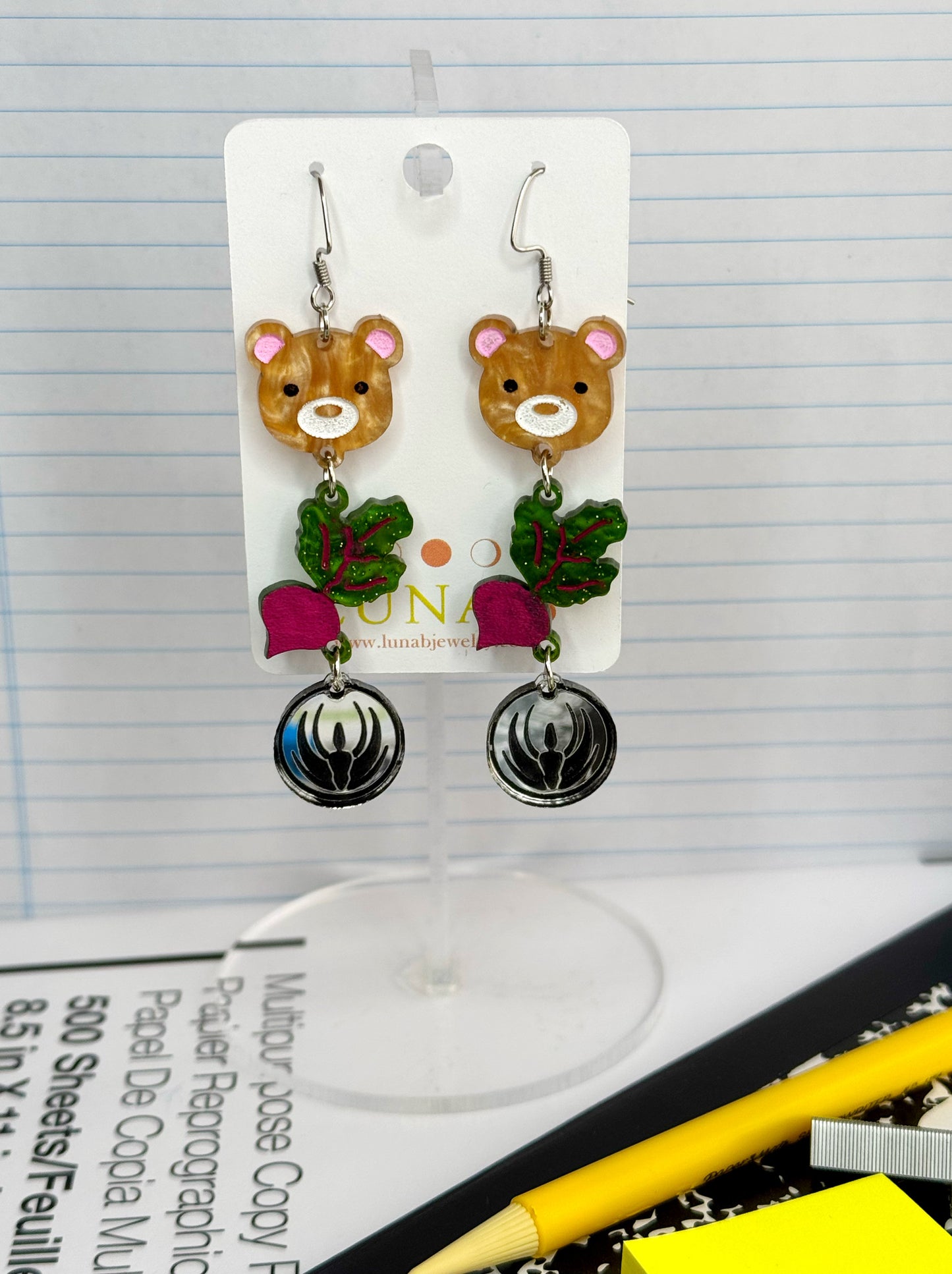 Bears, Beets, Battlestar Galactica Earrings | The Office Earrings