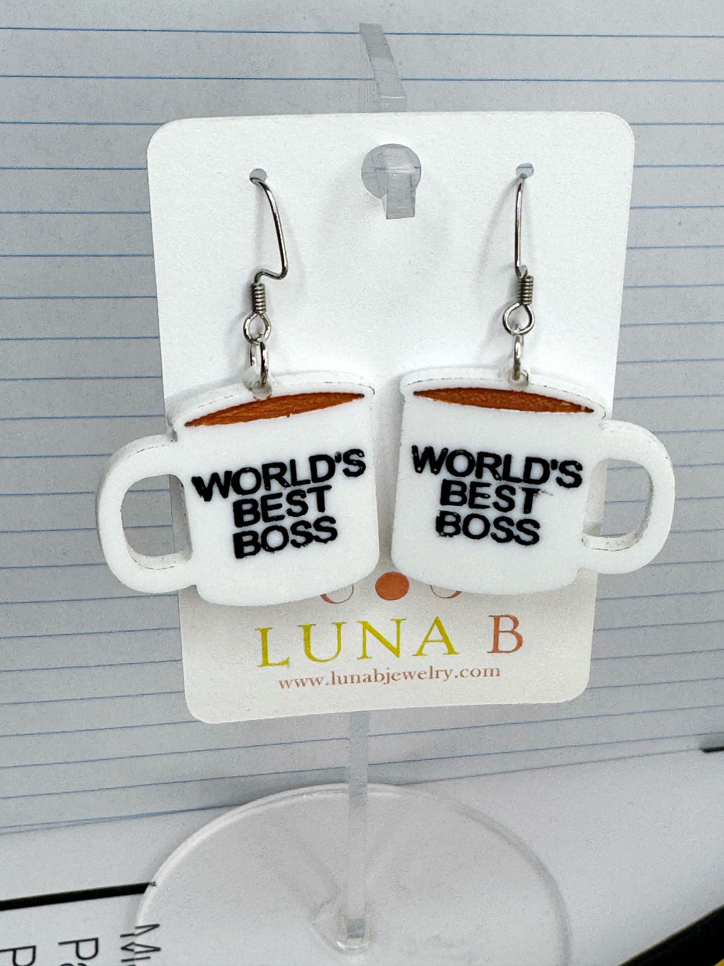 World's Best Boss Mug Earrings | The Office Earrings