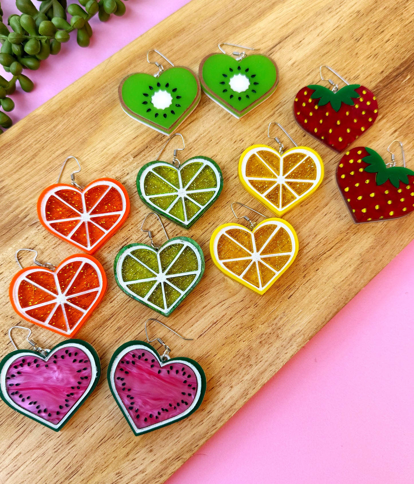 Berry in Love Heart Earrings – Sweet Summer Collection