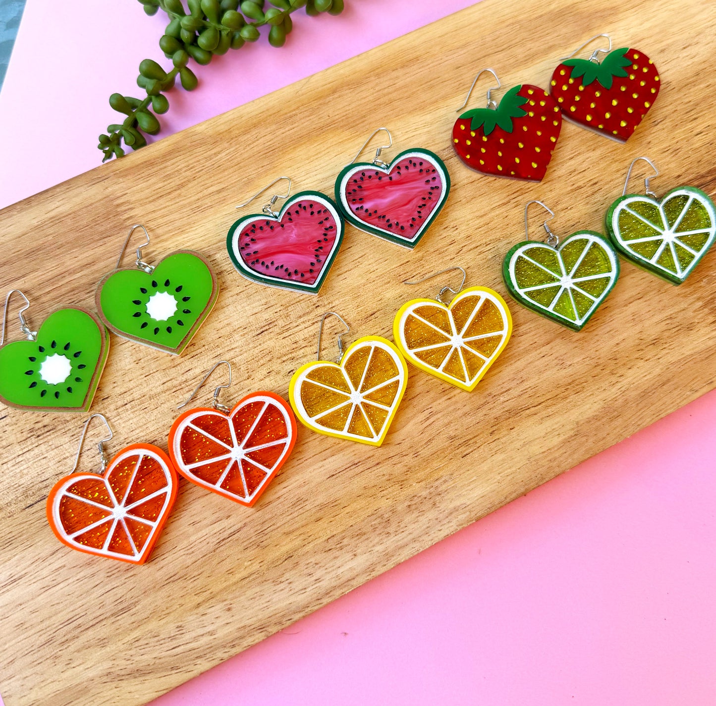 Berry in Love Heart Earrings – Sweet Summer Collection