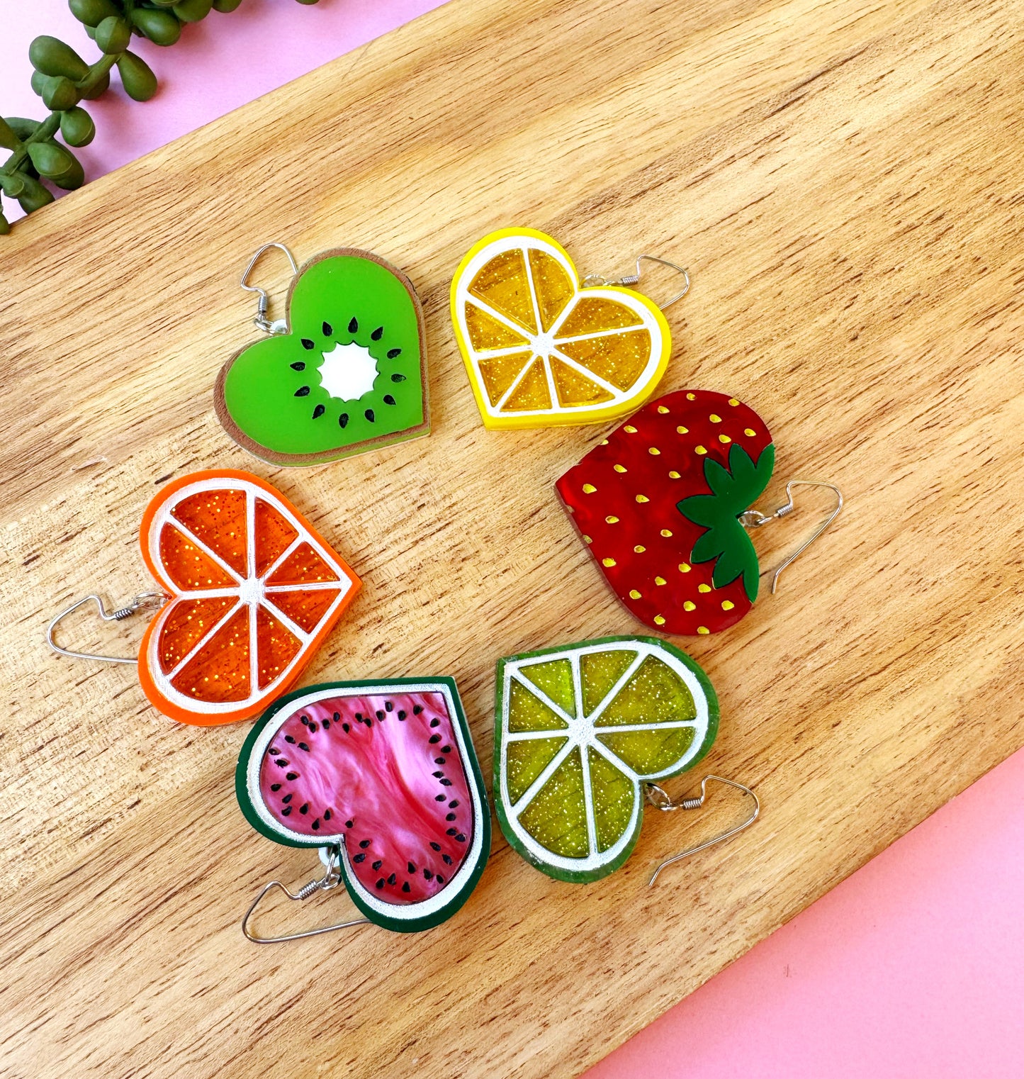 Berry in Love Heart Earrings – Sweet Summer Collection