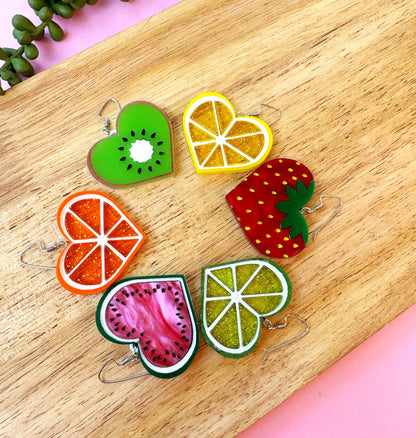 Berry in Love Heart Earrings – Sweet Summer Collection