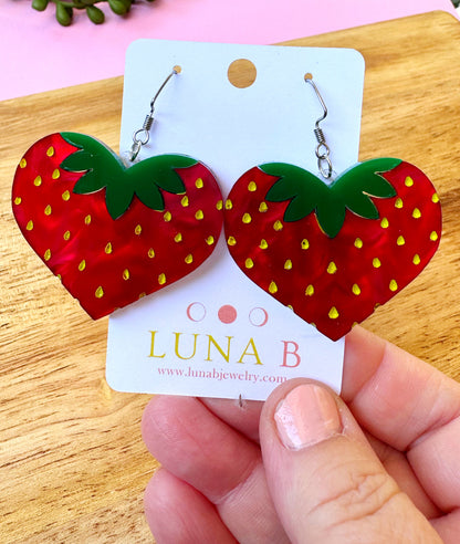 Berry in Love Heart Earrings – Sweet Summer Collection