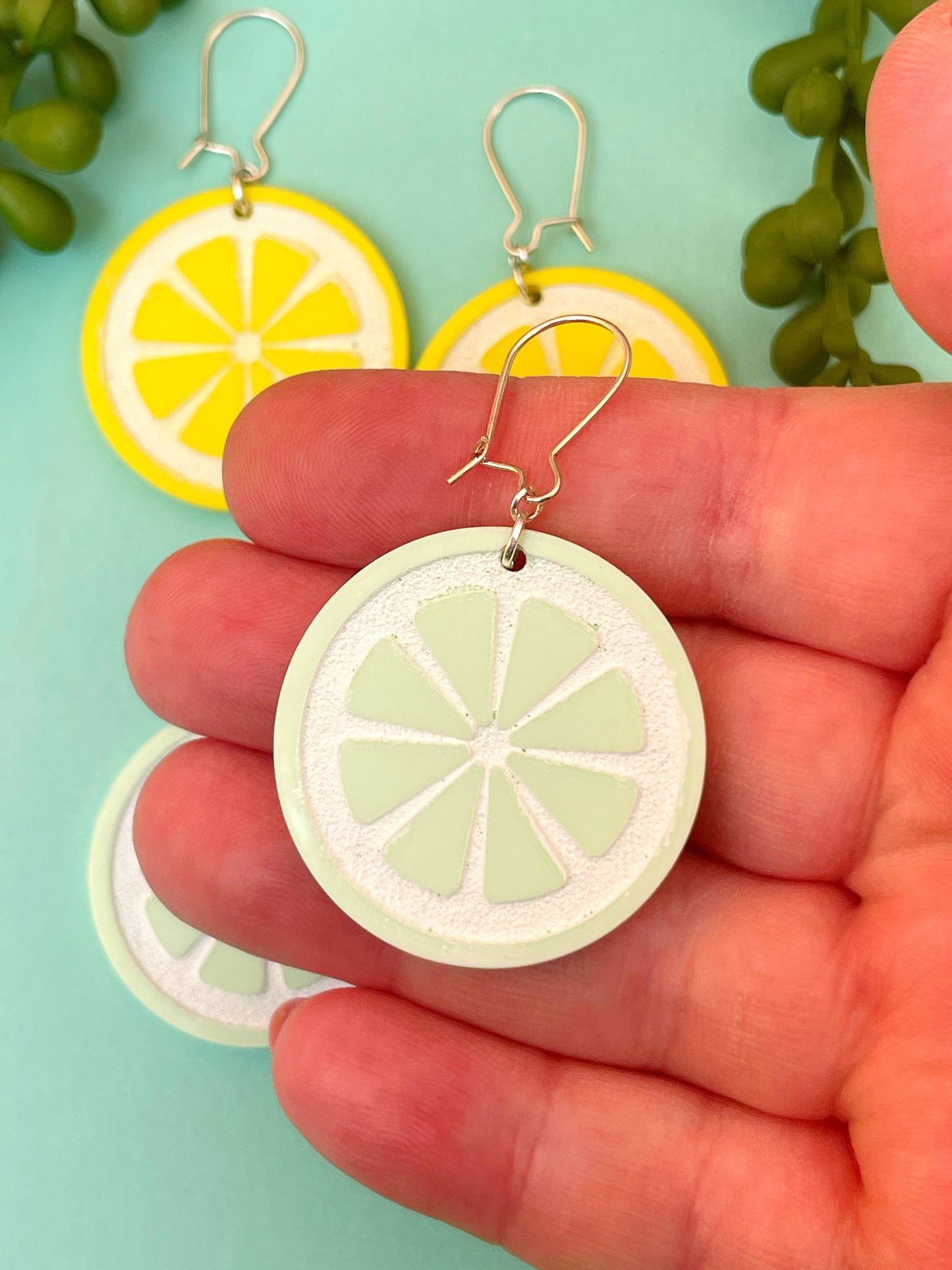 Lemon and Key Lime Slice Earrings
